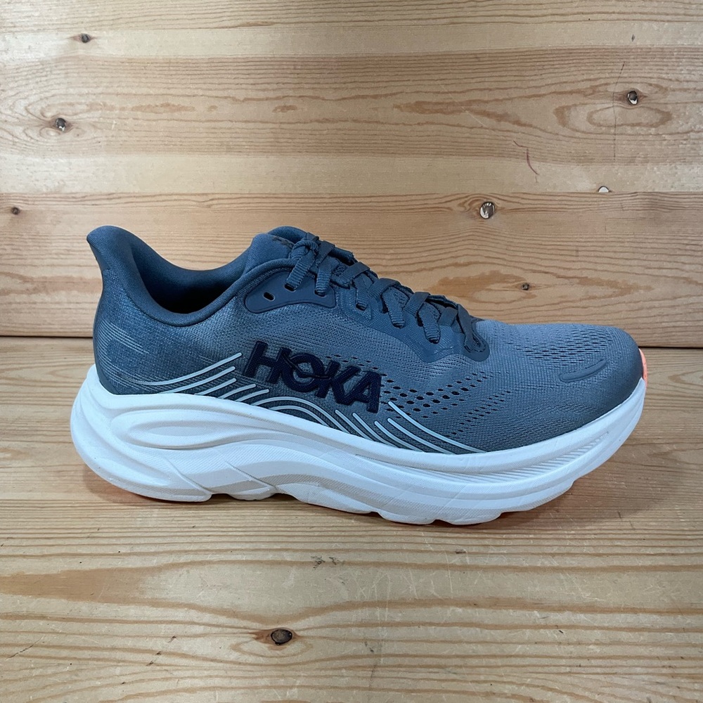 Hoka One Clifton 11 Running Shoes Women’s 8 B Grey White 1176573 FYGL - Picture 2 of 9